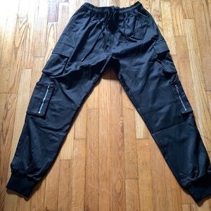 Black Tailor Black cargo flex waist pants
